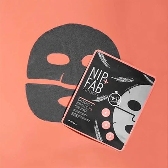NIP+FAB Charcoal + Mandelic Acid Fix Mud Sheet Mask x 1