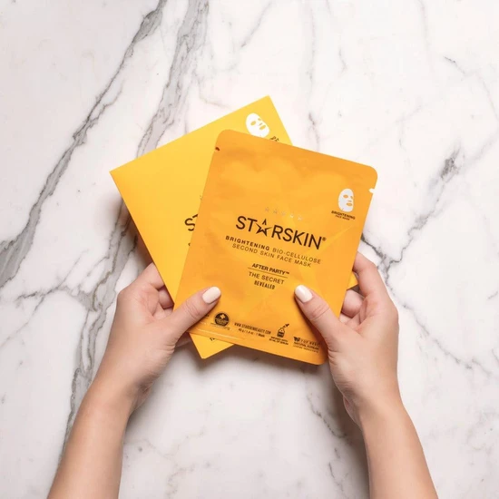STARSKIN After Party Brightening Bio-Cellulose Second Skin Face Mask