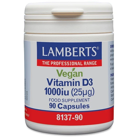 Lamberts Vegan Vitamin D3 1000iu Capsules 90 Capsules