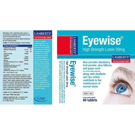 Lamberts Eyewise Tablets 60 Tablets
