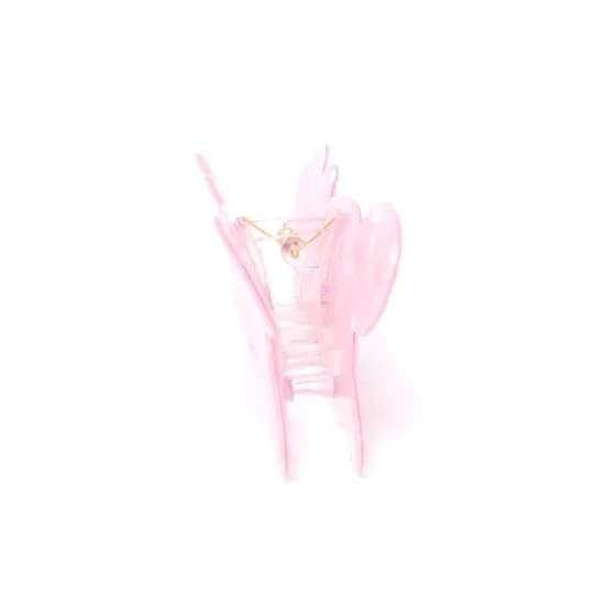 Molly And Rose Pearlescent Pink Cat Shaped Clamp