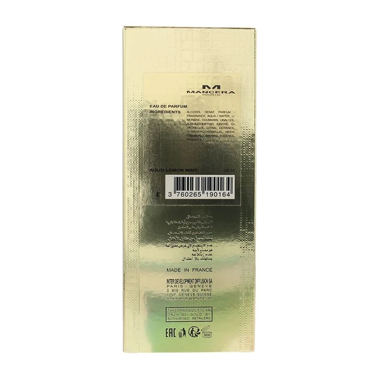 Mancera Aoud Lemon Mint Eau De Parfum 120ml