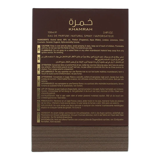 Lattafa Khamrah Qahwa Eau De Parfum 100ml