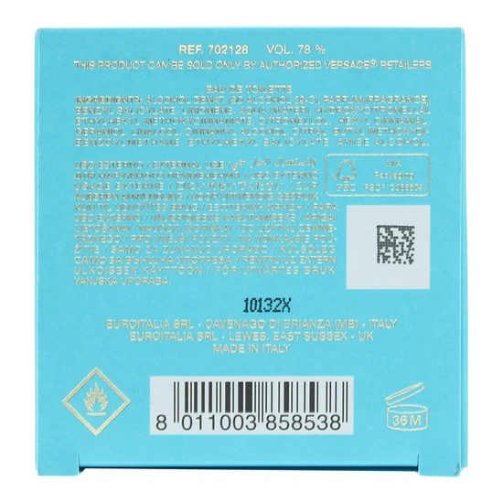Versace Dylan Turquoise Eau De Toilette 30ml