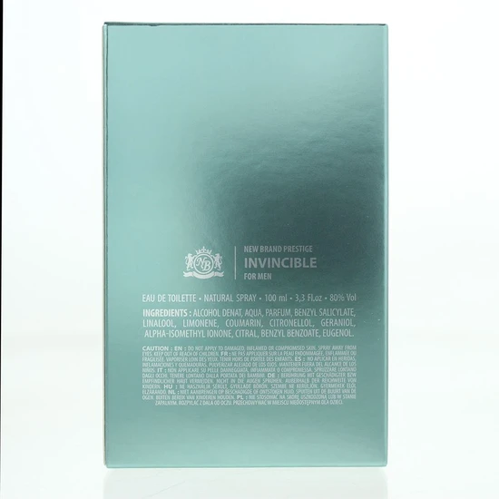New Brand Invincible For Men Eau De Toilette 100ml