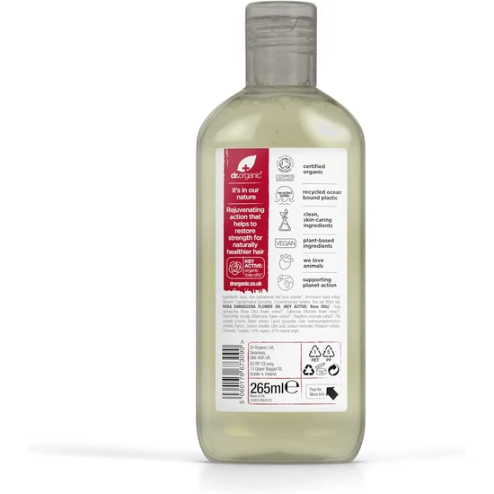 Dr. Organic Bioactive Hair Care Organic Rose Otto Shampoo 265ml