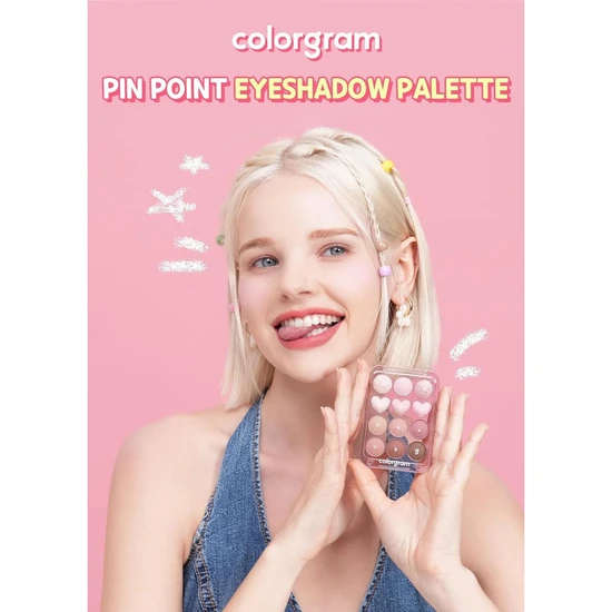 Colorgram Pin Point Eyeshadow Palette 02 Pink + Mauve 9.9g