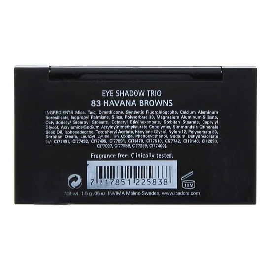 IsaDora 83 Havana Browns Eyeshadow Trio 1.5g