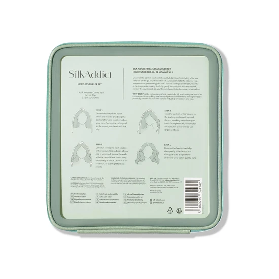 Silk Addict Olive Green Heatless Curlers Set