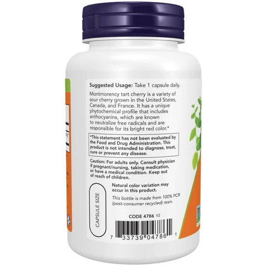NOW Foods Tart Cherry 500mg 90 Veg Capsules