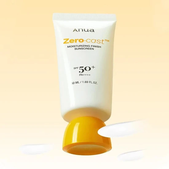ANUA Zero-Cast Moisturising Finish Sunscreen SPF 50+ 50ml