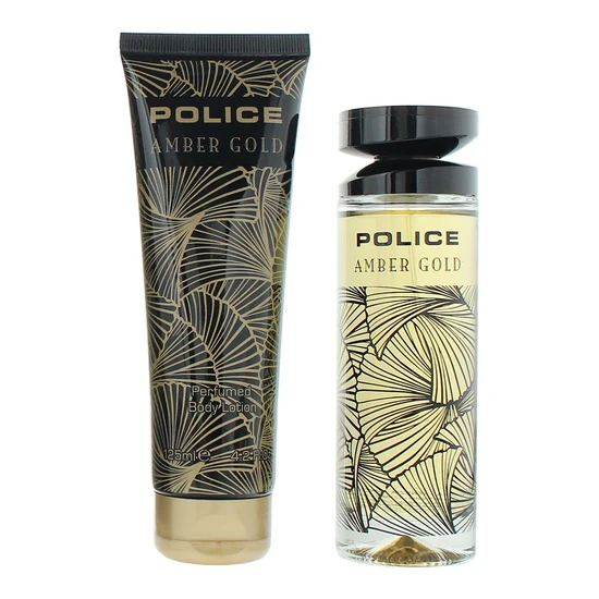 Police Amber Gold Gift Set 100ml Eau De Toilette + 125ml Body Lotion