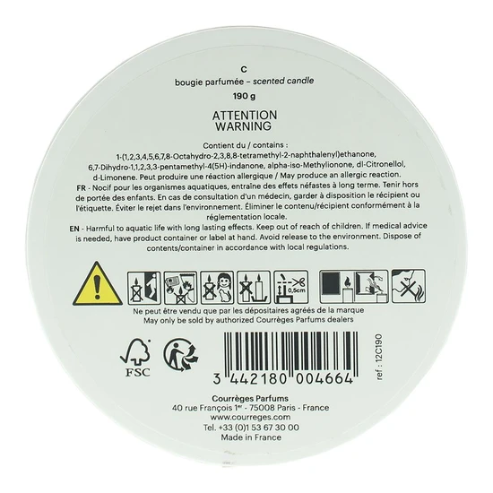 Courreges Courreges C Candle 190g
