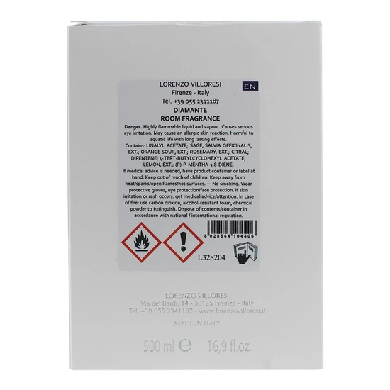 Lorenzo Villoresi Diamante Room Diffuser 500ml