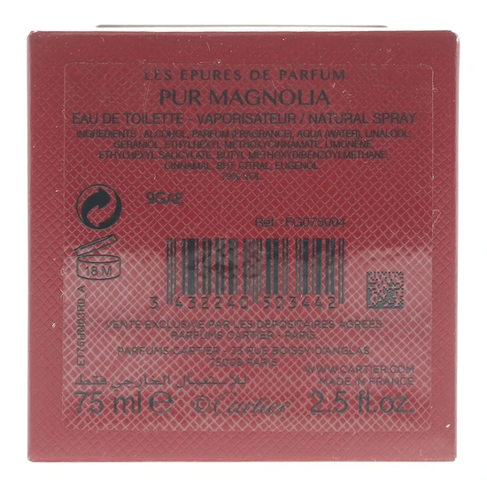 Cartier Pur Magnolia Eau De Toilette 75ml
