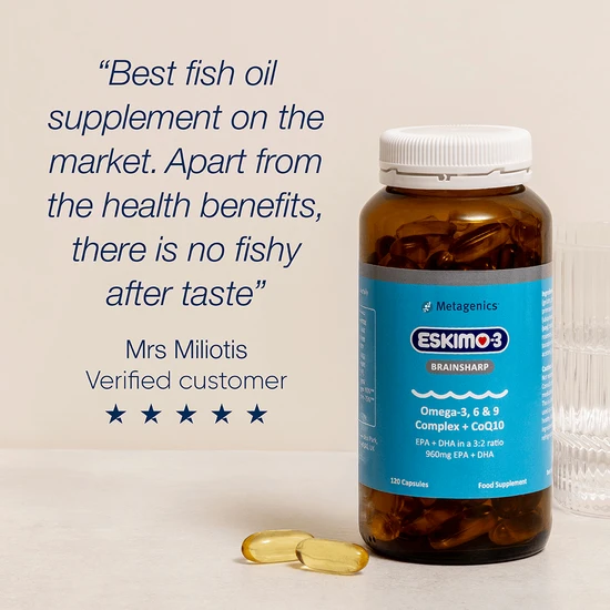 Metagenics Eskimo-3 Brainsharp Fish Oil Capsules 120 Capsules