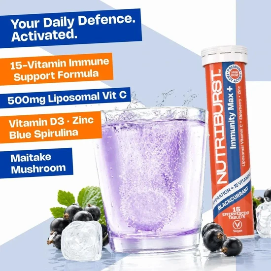 Nutriburst Immunity Max+ Effervescent Tablets 15 Tablets