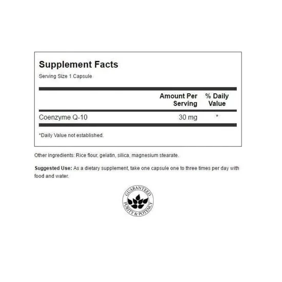 Swanson CoQ-10 30mg Capsules 60 Capsules