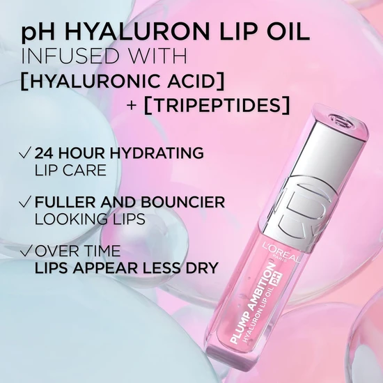 L'Oreal Paris Plump Ambition Hyaluron Lip Oil pH 114 Rose 5ml