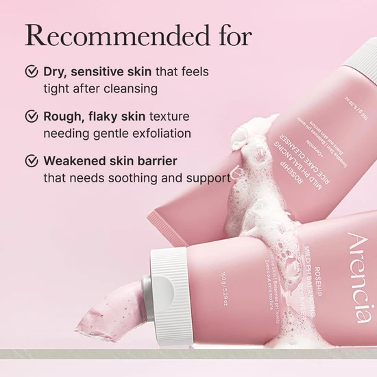 Arencia Rosehip Milk pH Balancing Rice Cake Cleanser 150g