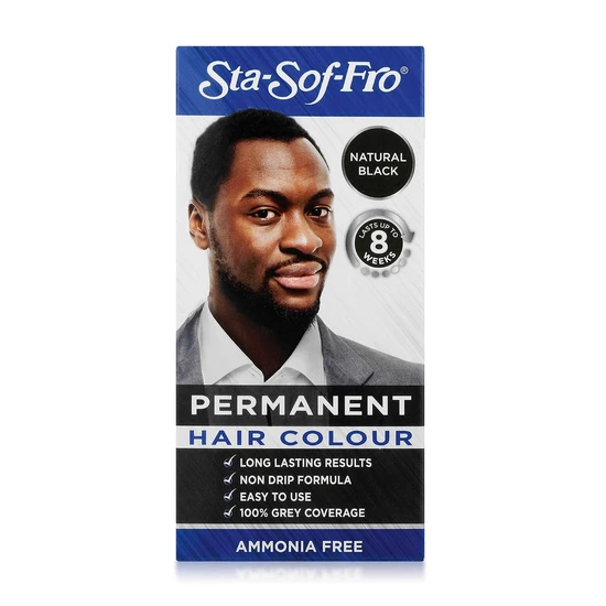 Sta-Sof-Fro Men Permanent Hair Colour Natural Black 25ml