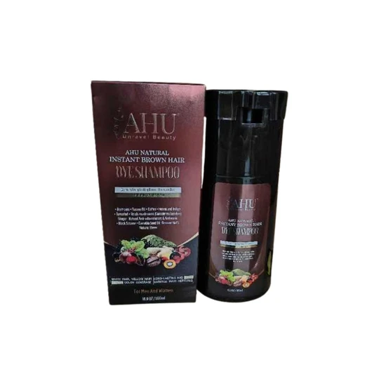 AHU Natural Instant Brown Hairdye Shampo 500ml