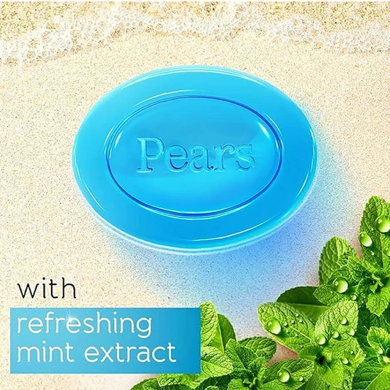 Pears Pure & Gentle Transparent Soap Bar With Mint Extracts 125g