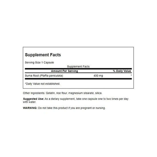 Swanson Full Spectrum Suma Root 400mg Capsules 60 Capsules