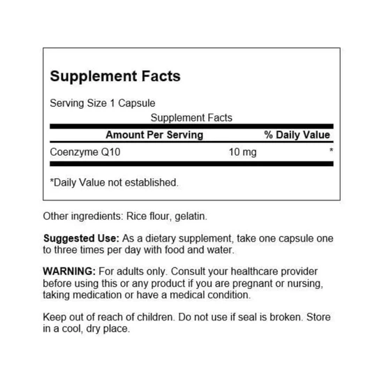 Swanson CoQ10 10mg Capsules 100 Capsules