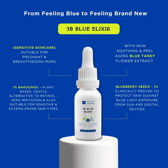 Beauty Cleanse 3b Blue Elixir Bio-Retinol Face Serum