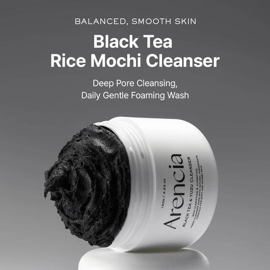 Arencia Black Tea Rice Mochi Cleanser 120g