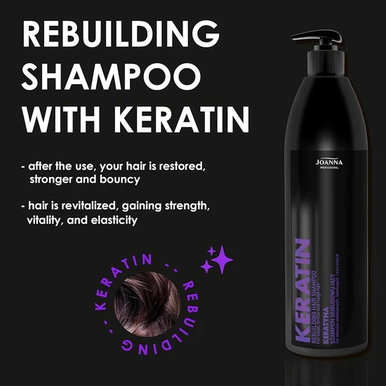 Joanna Professional Keratin Rebuilding Hair Shampoo 1000ml