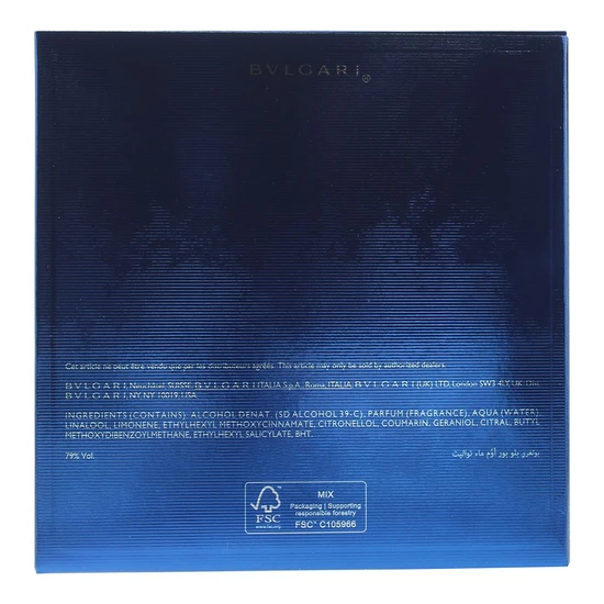 Bvlgari Blu Pour Homme Eau De Toilette 100ml