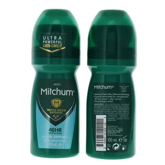 Mitchum Men Clean Control 48HR Protection Roll-On Deodorant 100ml
