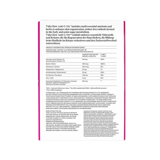 Vida Glow Anti G Ox 30 x 2g