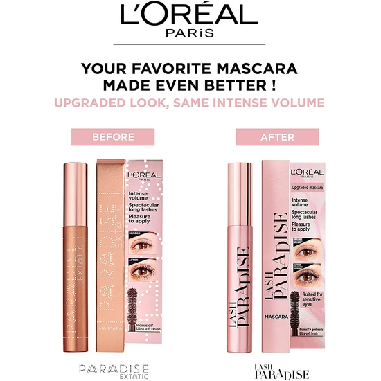 L'Oreal Paris Castor Oil Enriched Paradise Volumising Mascara Black