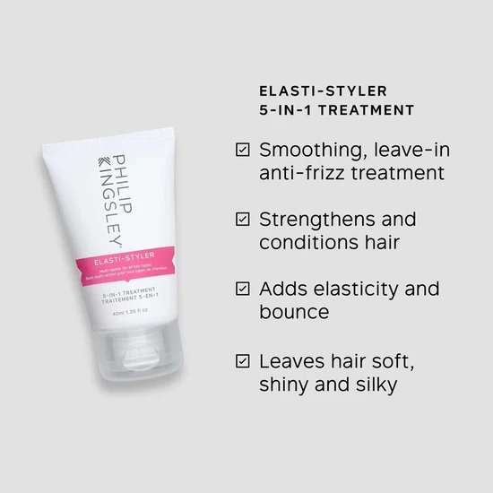 Philip Kingsley Goal No More Frizz Gift Set 5-in-1 Treatment 40ml, Heat Protection Spray 60ml & Smoothing Serum 20ml
