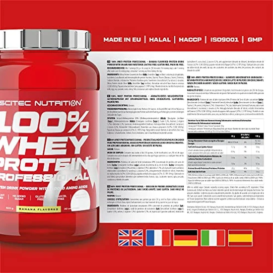 Scitec Nutrition 100% Whey Professional Protein Powder Banana 920g