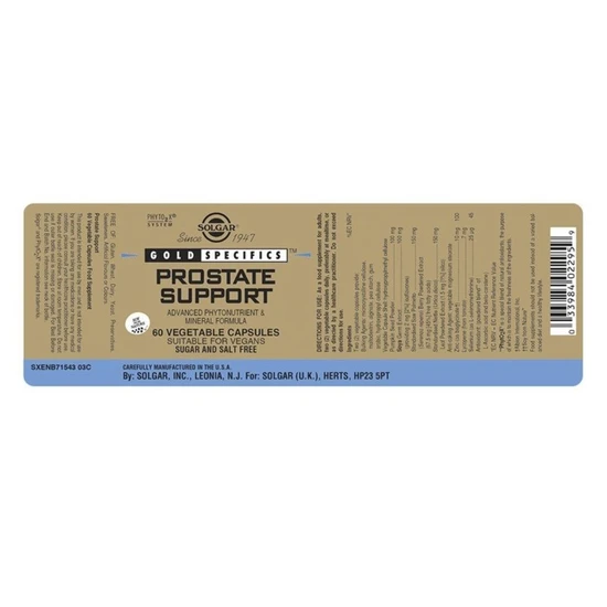 Solgar Gold Specifics Prostate Support Vegicaps 60 Vegicaps