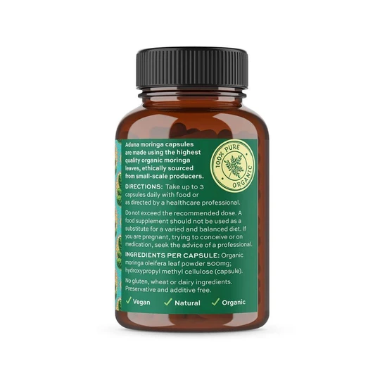 Aduna Organic Moringa Capsules 180 Capsules