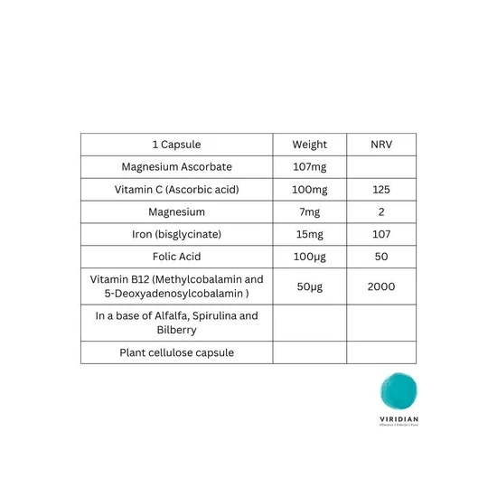 Viridian Balanced Iron Complex Capsules 30 Capsules