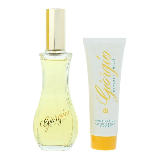Giorgio Beverly Hills Yellow Eau De Parfum 90ml + Body Lotion 50ml Gift Set Her 90ml