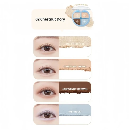 Colorgram Tintin Dory Eyeshadow Palette 02 Chestnut Dory 4g