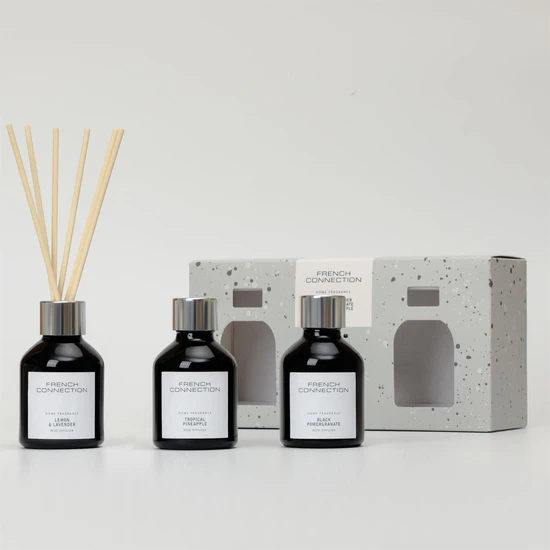 French Connection Black Collection Trio Of Reed Diffusers 3 x 50ml