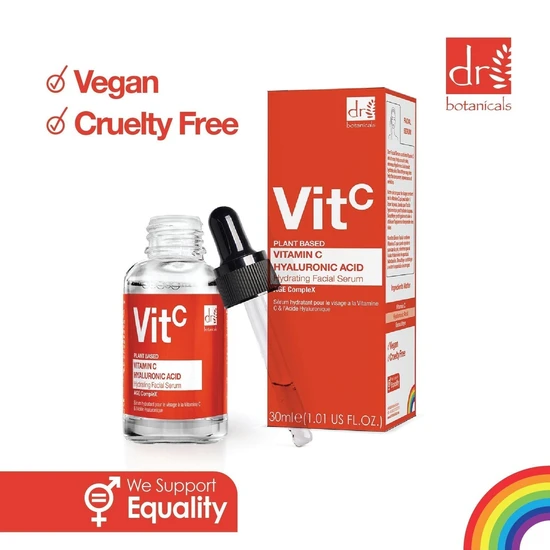 Dr Botanicals Vitamin C 5% & Hyaluronic Acid 2% Hydrating Facial Serum 30ml