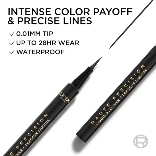 L'Oreal Paris Haute Precision Liquid Eyeliner 010 Noir Silk