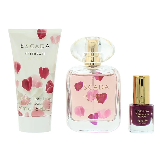 Escada Celebrate N.O.W. Eau De Parfum Body Lotion & Nail Polish Gift Set 50ml