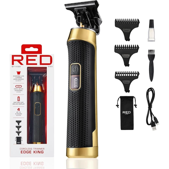 Kiss Red Edge King Cordless Trimmer CT01