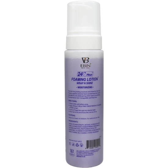 Ebin New York Curl & Twist Foaming Lotion Wrap & Shine Moisturising 250ml