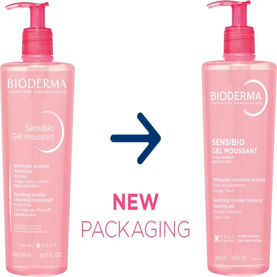 Bioderma Sensibio Gel Moussant Soothing Micellar Cleansing Foaming Gel 500ml
